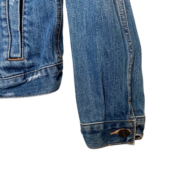 ABERCROMBIE & FITCH Classic Distressed Denim Jacket Size Small - Picture 10 of 13
